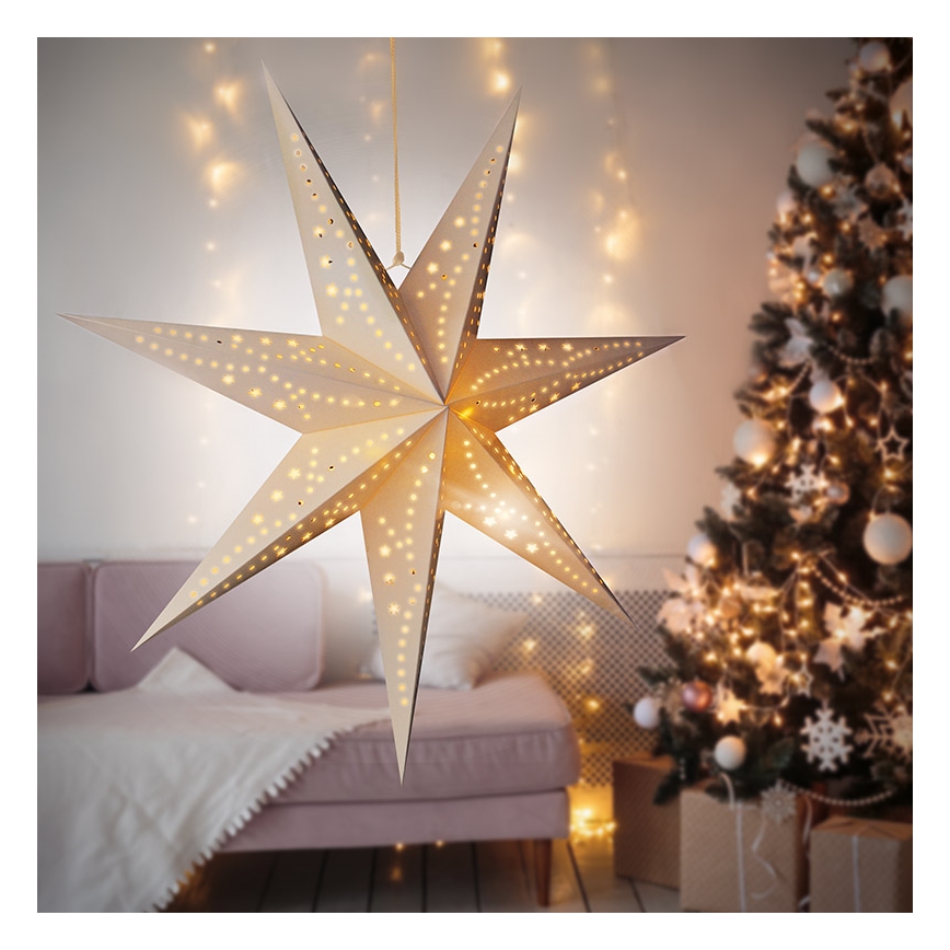 Brilagi - Décoration de Noël LED/2xAA étoile blanc chaud