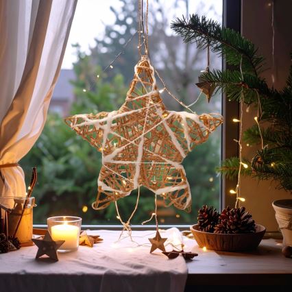 Brilagi - Décoration de Noël LED LED/2xAA 30x28 cm étoile