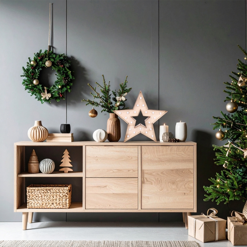 Brilagi - Décoration de Noël LED LED/2xAA 38x40 cm étoile