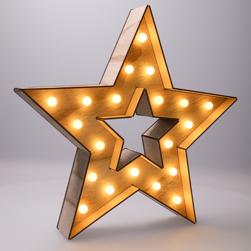 Brilagi - Decorazione natalizia a LED, 2x AA, 38x40 cm, stella
