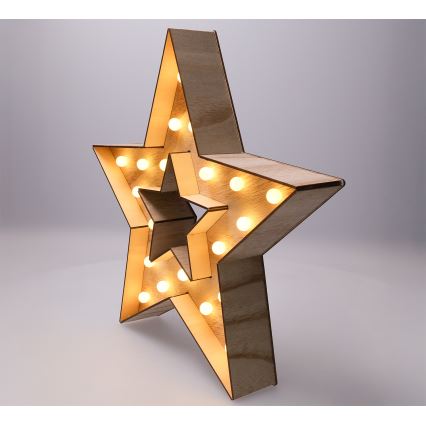 Brilagi - Decorazione natalizia a LED, 2x AA, 38x40 cm, stella