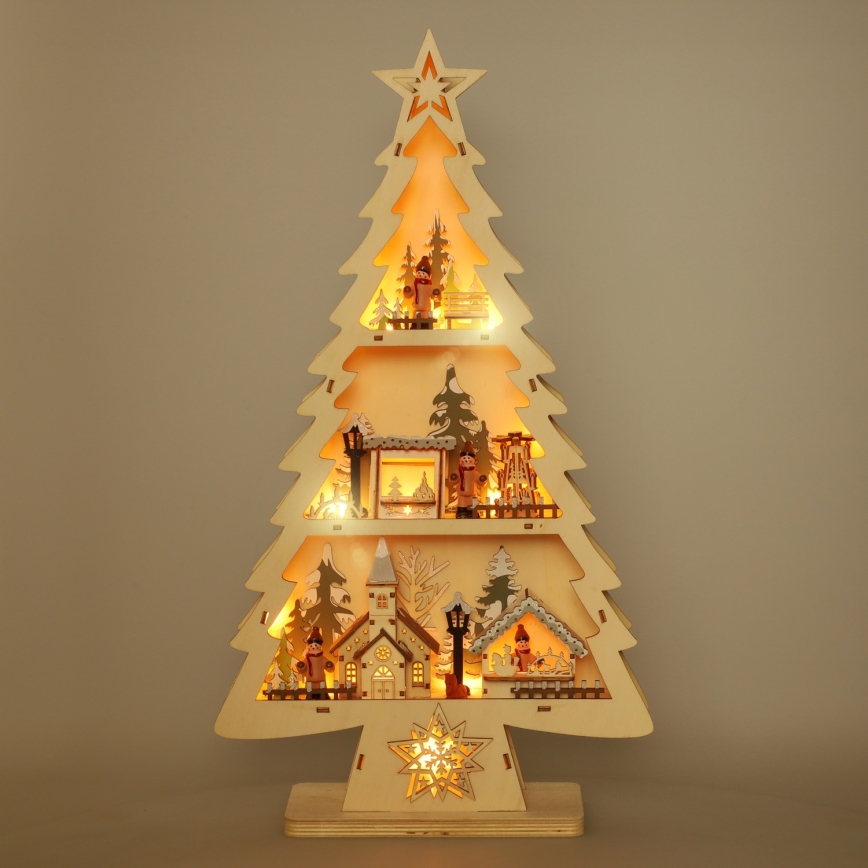 Brilagi - Decorazione natalizia a LED, albero, alimentazione 3xAA