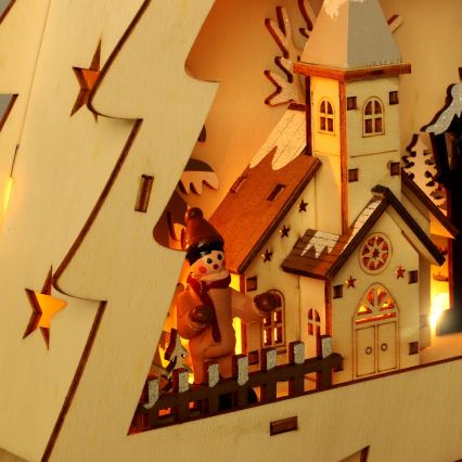 Brilagi - Decorazione natalizia a LED, albero, alimentazione 3xAA