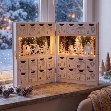 BRILAGI - decorazione natalizia a LED, calendario dell'Avvento LED/2xAA