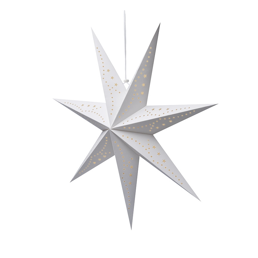 Brilagi - Decorazione natalizia a LED, stella da 60 cm, bianco caldo, alimentazione 2xAA