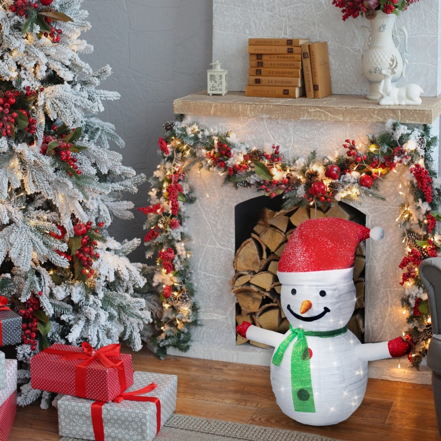 Brilagi - Decorazione natalizia da esterno a LED 40xLED/3xAA IP44 pupazzo di neve