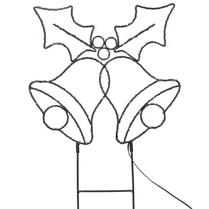 Brilagi - Decorazione natalizia LED da esterno LED/3xAA IP44 55x32 cm campanelle