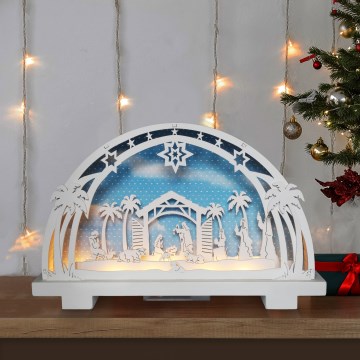 Brilagi - Decorazione natalizia LED LED/2xAA presepe
