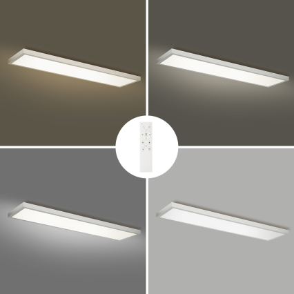 Brilagi - Dimmbare LED-Deckenleuchte für Badezimmer FRAME SMART LED/50W/230V 120x30 cm 3000-6000K IP44 silbern + Fernbedienung