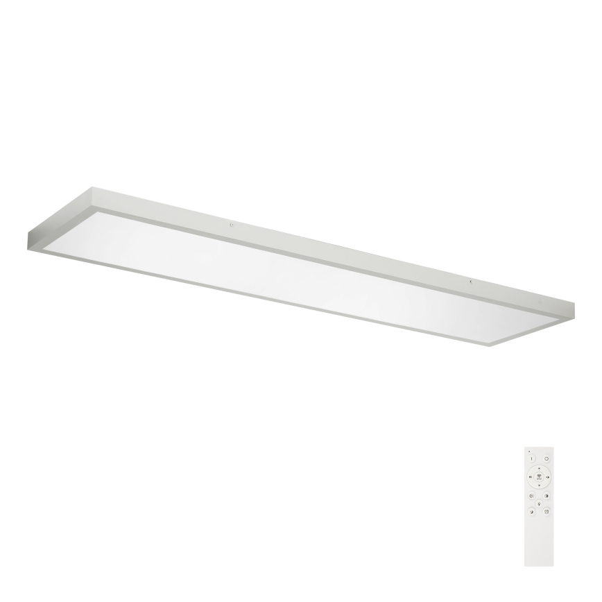 Brilagi - Dimmbare LED-Deckenleuchte für Badezimmer FRAME SMART LED/50W/230V 120x30 cm 3000-6000K IP44 silbern + Fernbedienung
