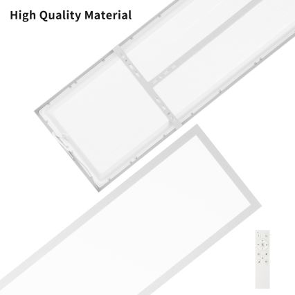 Brilagi - Dimmbare LED-Deckenleuchte für Badezimmer FRAME SMART LED/50W/230V 120x30 cm 3000-6000K IP44 silbern + Fernbedienung