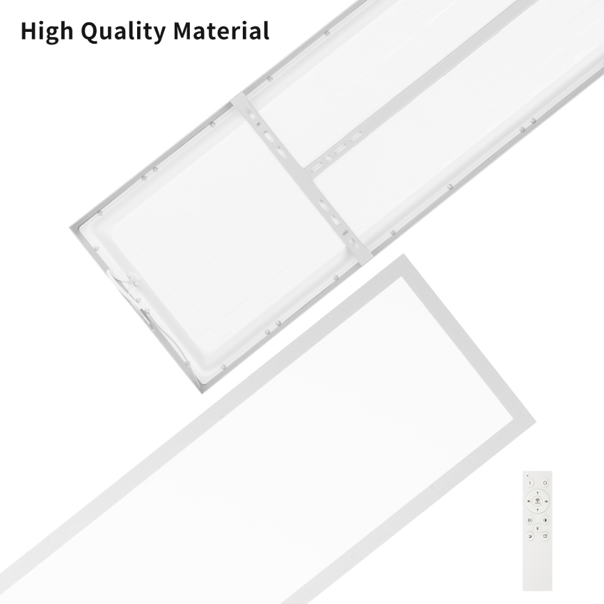 Brilagi - Dimmbare LED-Deckenleuchte für Badezimmer FRAME SMART LED/50W/230V 120x30 cm 3000-6000K IP44 silbern + Fernbedienung