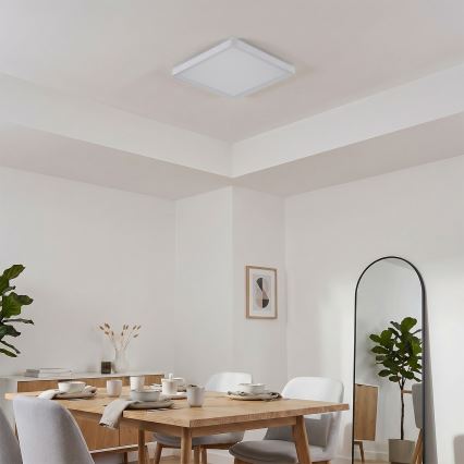 Brilagi - LED-dimmbare Deckenleuchte ESTELA SQUARE LED/36W/230V 3000-6500K 31x31 cm weiß + Fernbedienung