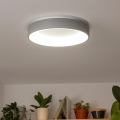 Brilagi - dimmbare LED-Deckenleuchte FALCON LED/80W/230V 3000-6500K Ø 60 cm grau + Fernbedienung