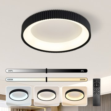 Brilagi - Dimmbare LED-Deckenleuchte FALCON MODERN LED/54W/230V 3000-6500K Ø 60 cm schwarz + Fernbedienung