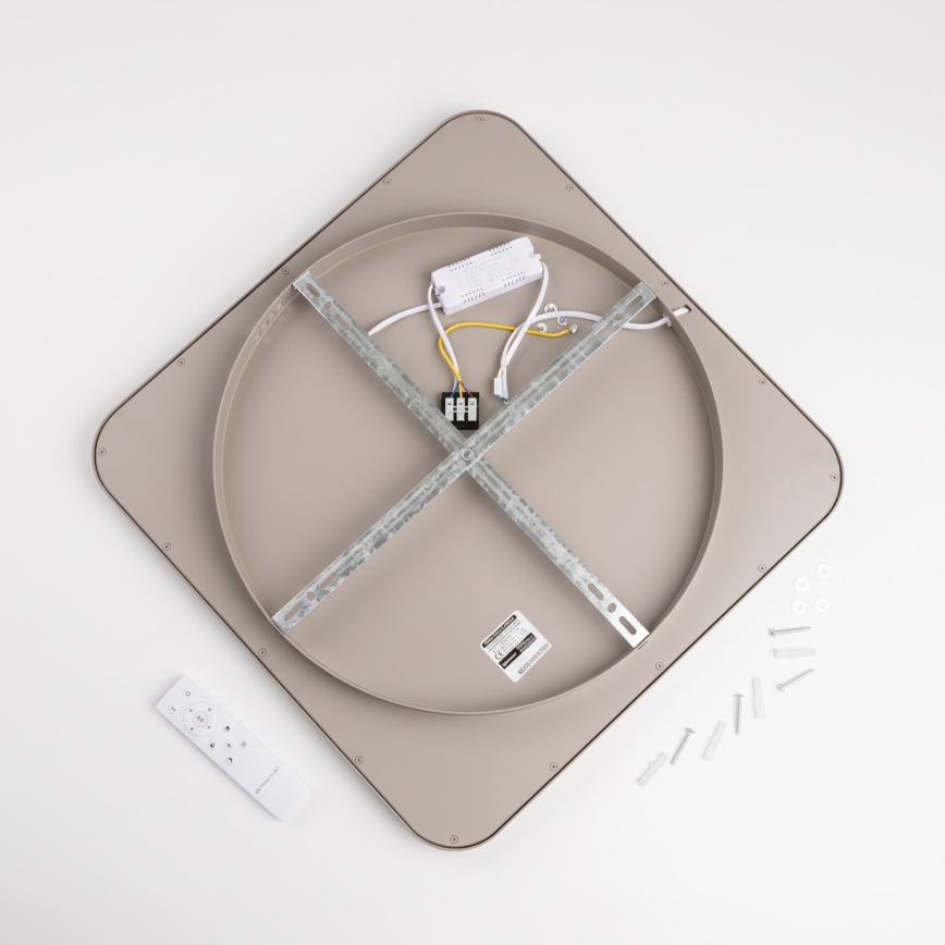 BRILAGI - LED-dimmbare Deckenleuchte FALCON SLIM LED/50W/230V 3000-6500K 50x50 cm beige + Fernbedienung