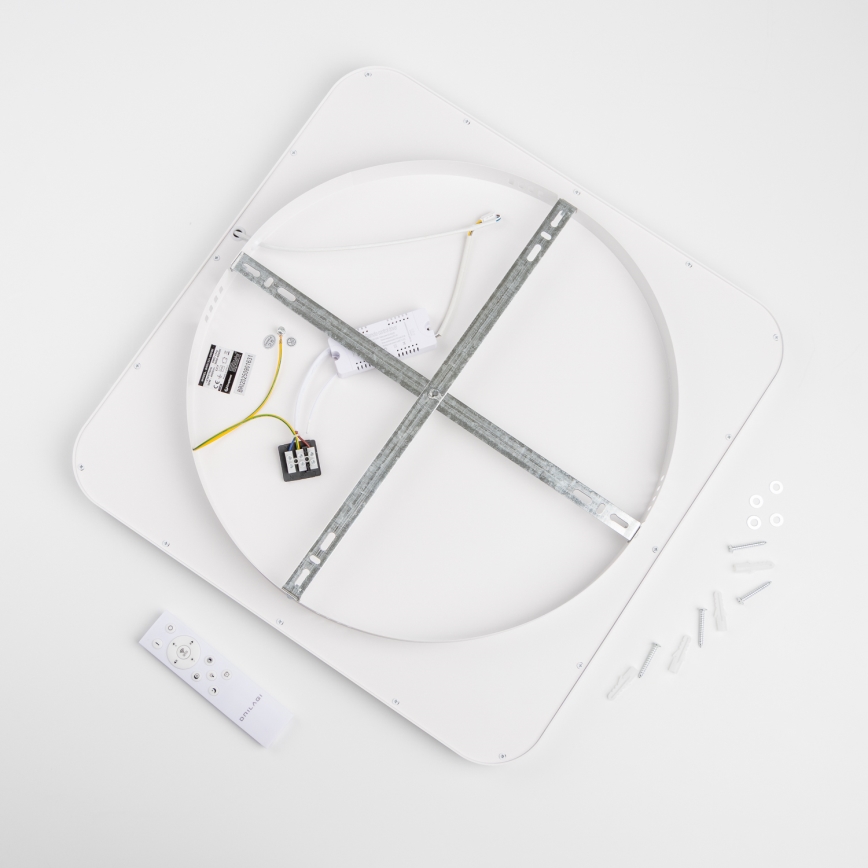 Brilagi - dimmbare LED-Deckenleuchte FALCON SLIM LED/50W/230V 3000-6500K 50x50 cm weiß + Fernbedienung