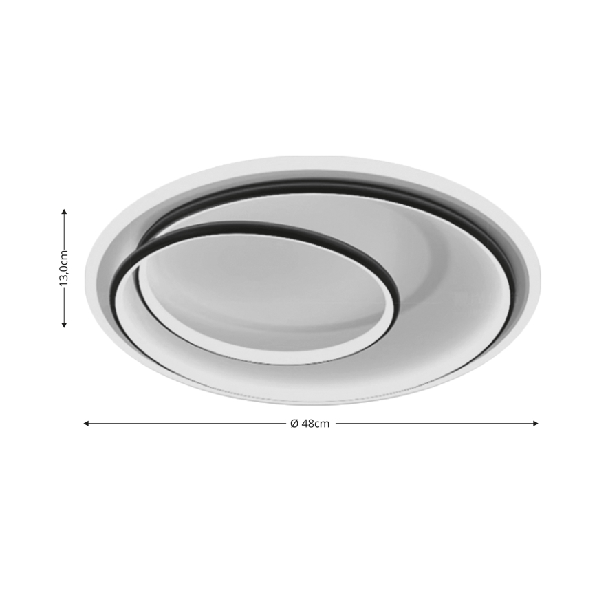 Brilagi - LED-dimmbare Deckenleuchte FLARE LED/38W/230V Ø 48 cm 3000-6000K + Fernbedienung