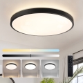 Brilagi - Dimmbare LED-Deckenleuchte GLASS POOL DOUBLE LED/80W/230V 3000-6000K 60 cm schwarz + Fernbedienung