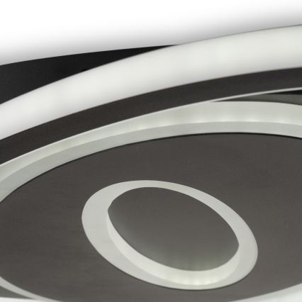 Brilagi - LED-dimmbare Deckenleuchte IRIS LED/78W/230V 3000-6000K 37x49 cm schwarz + Fernbedienung