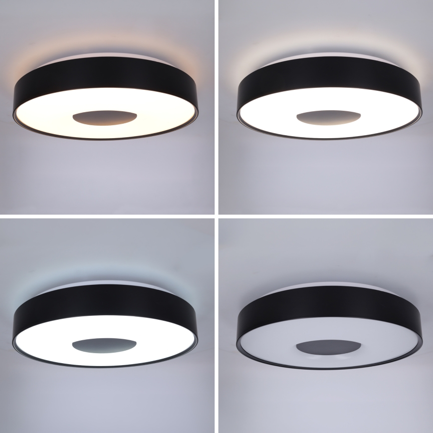 Brilagi - dimmbares LED-Deckenlicht JAMIS LED/48W/230V 3000-6500K Ø 39 cm schwarz + Fernbedienung