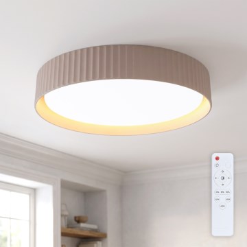 Brilagi - Dimmbare LED-Deckenleuchte LUCIA LED/48W/230V 3000-6500K Ø 41 cm braun + Fernbedienung