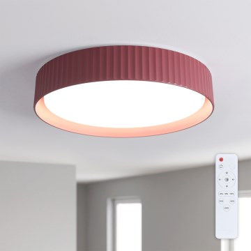 Brilagi - Dimmbare LED-Deckenleuchte LUCIA LED/48W/230V 3000-6500K Ø 41 cm rot + Fernbedienung