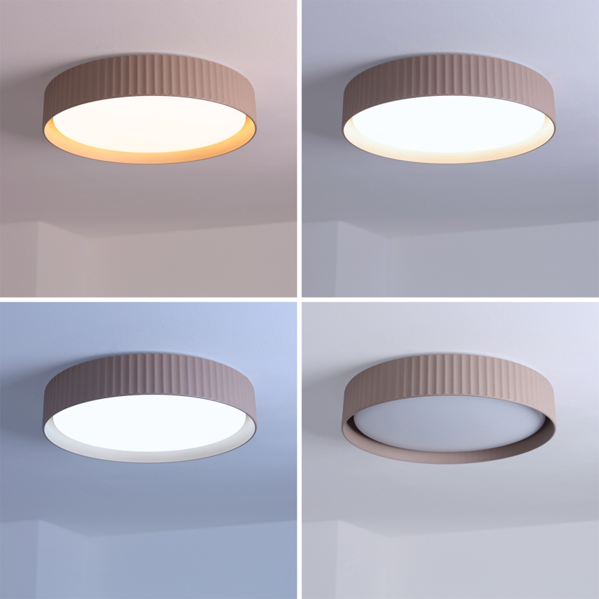Brilagi - dimmbare LED-Deckenleuchte LUCIA LED/48 W/230 V 3000–6500 K Ø 41 cm Taupe + Fernbedienung