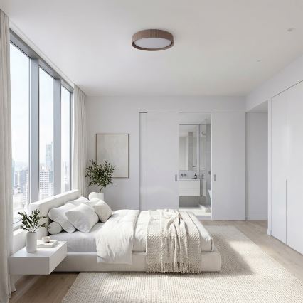 Brilagi - dimmbare LED-Deckenleuchte LUCIA LED/48 W/230 V 3000–6500 K Ø 41 cm Taupe + Fernbedienung