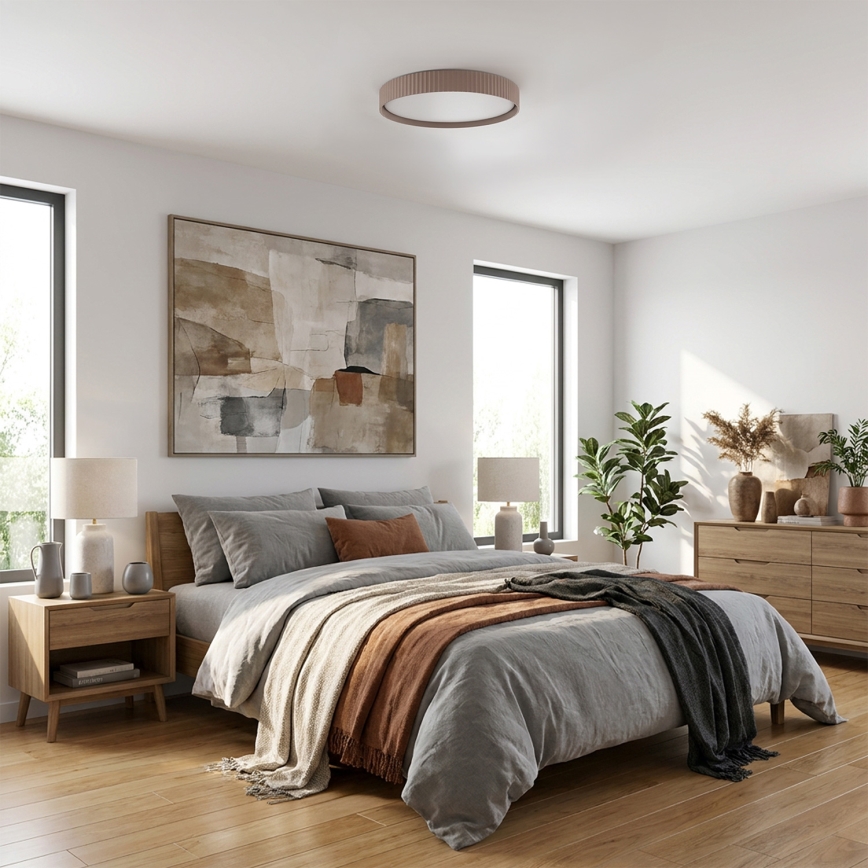 Brilagi - dimmbare LED-Deckenleuchte LUCIA LED/60W/230V 3000-6500K Ø 59 cm braun + Fernbedienung