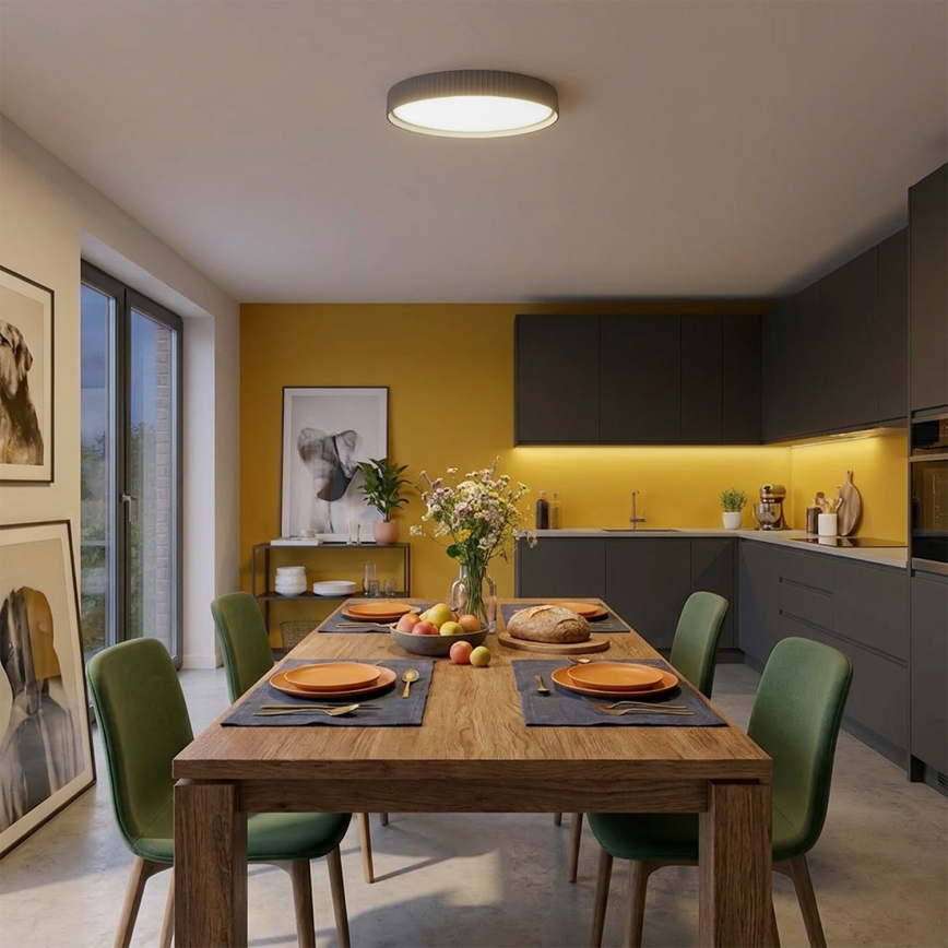 Brilagi - LED-dimmbare Deckenleuchte LUCIA LED/60W/230V 3000-6500K Ø 59 cm grau + Fernbedienung
