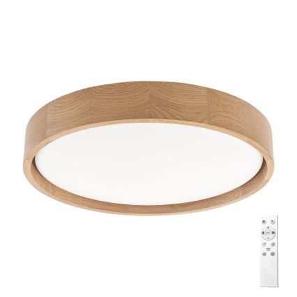 Brilagi - LED-dimmbare Deckenleuchte MANAROLA REMOTE LED/24W/230V 3000-6500K Ø 41 cm Eiche + Fernbedienung