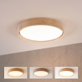 BRILAGI - Dimmbare LED-Deckenleuchte MANAROLA SMART STARS LED/24W/230V 3000-6000K Wi-Fi Tuya Beacon Durchmesser 41 cm Eiche + Fernbedienung