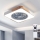 Brilagi - dimmbare LED-Deckenleuchte mit Ventilator LED/38W/230V 3000-6500K 50x50 cm weiß/Eiche + Fernbedienung