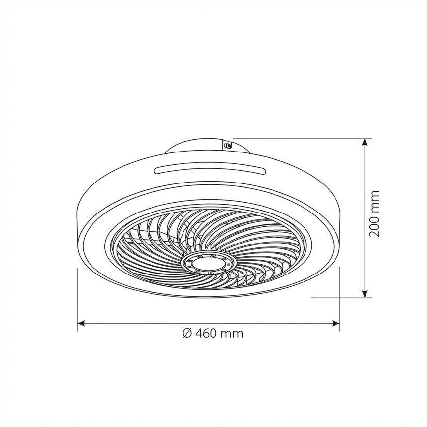 Brilagi - LED-dimmbare Deckenleuchte mit Ventilator LED/38W/230V 3000-6500K 3000-6500K Ø 46 cm weiß + Fernbedienung