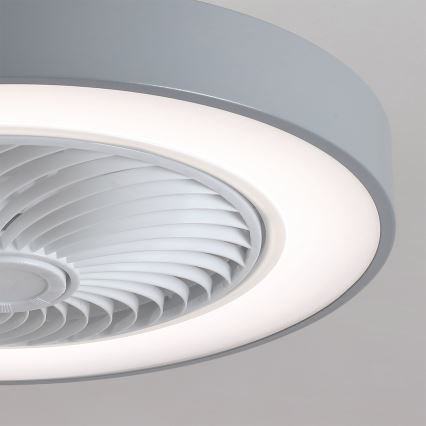Brilagi - LED-dimmbare Deckenleuchte mit Ventilator LED/38W/230V 3000-6500K 3000-6500K Ø 50 cm grau + Fernbedienung