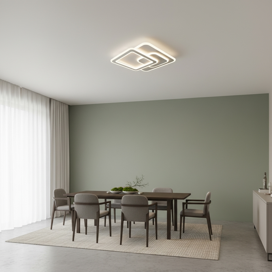 Brilagi - LED-dimmbare Deckenleuchte MODERN LED/80W/230V 3000-6000K 52,5x52,5 cm + Fernbedienung