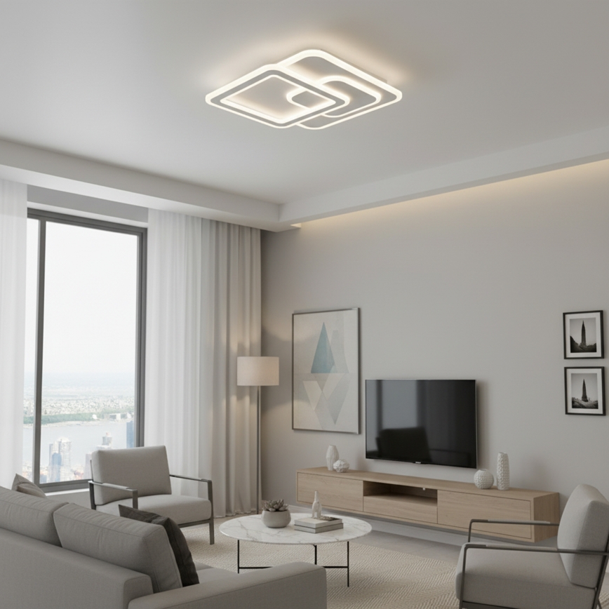 Brilagi - LED-dimmbare Deckenleuchte MODERN LED/80W/230V 3000-6000K 52,5x52,5 cm + Fernbedienung