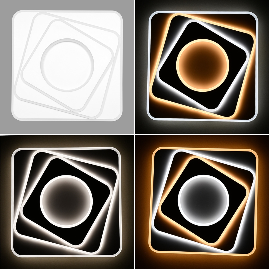 Brilagi - Dimmbare LED-Deckenleuchte MODERN LED/100W/230V 2700-6500K 48x48 cm + Fernbedienung