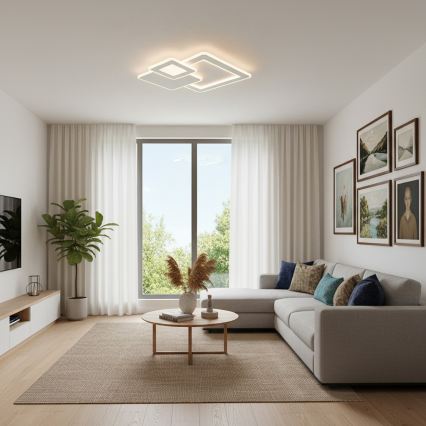 Brilagi - LED dimmbare Deckenleuchte MODERN LED/93W/230V 3000-6000K 48,5x48,5 cm + Fernbedienung