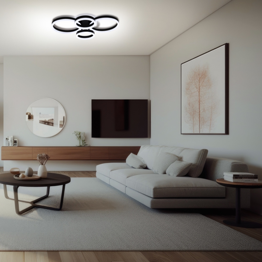 Brilagi - Dimmbare LED-Deckenleuchte ORBITS LED/49W/230V 3000/4000/6000K + Fernbedienung