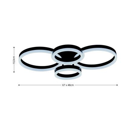 Brilagi - Dimmbare LED-Deckenleuchte ORBITS LED/49W/230V 3000/4000/6000K + Fernbedienung