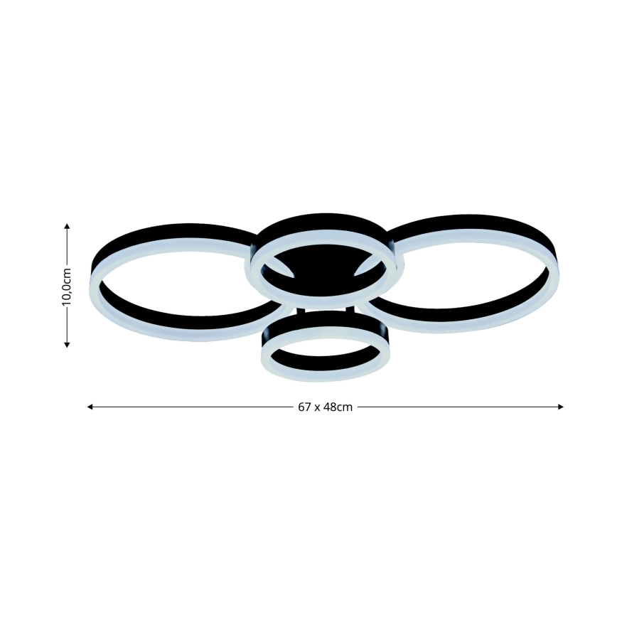 Brilagi - Dimmbare LED-Deckenleuchte ORBITS LED/49W/230V 3000/4000/6000K + Fernbedienung