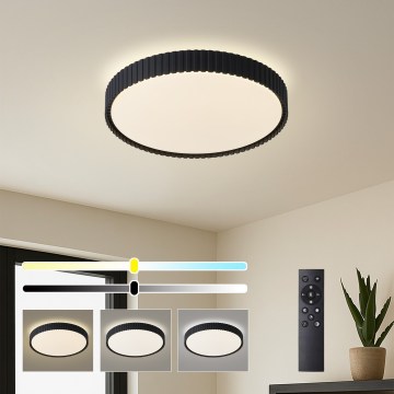 Brilagi - dimmbare LED-Deckenleuchte ORINO LED/54W/230V 3000-6000K schwarz Ø 43 cm + Fernbedienung