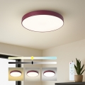 Brilagi - dimmbare LED-Deckenleuchte POOL LED/48W/230V 3000-6000K Ø 40 cm burgunderrot + Fernbedienung