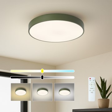Brilagi - Dimmbare LED-Deckenleuchte POOL LED/48W/230V 3000-6000K Ø 40 cm grün + Fernbedienung
