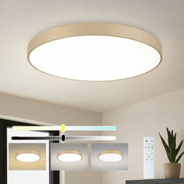Brilagi - Dimmbare LED-Deckenleuchte POOL SMART LED/100W/230V 3000-6000K 80 cm beige Wi-Fi Tuya + Fernbedienung