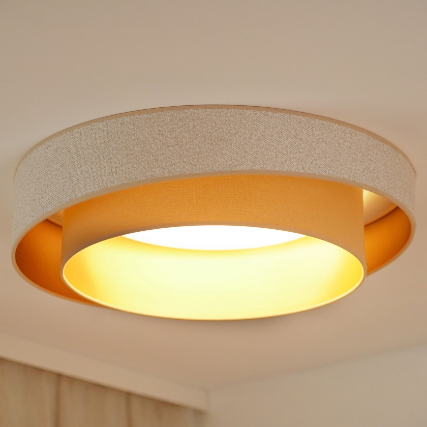 Brilagi - Dimmbare LED-Deckenleuchte VEGAS SHINE LED/24W/230V d 60 cm 3000/4000/6500K cremefarben/beige + Fernbedienung