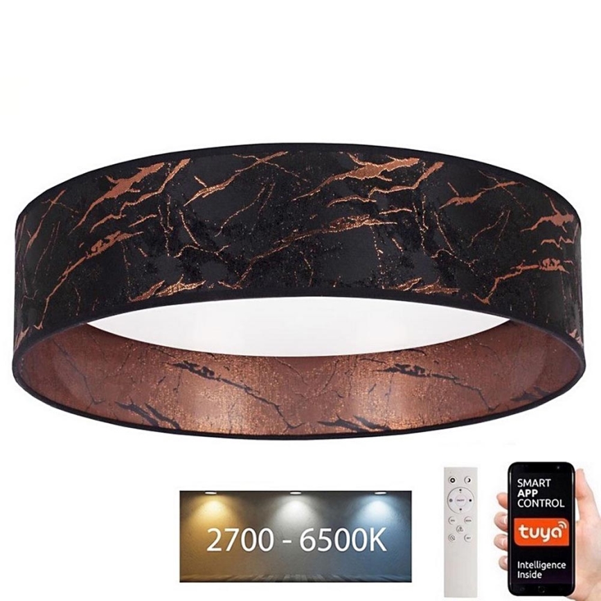 Brilagi – Dimmbare LED-Deckenleuchte VELVET SMART LED/24W/230V d 45 cm 2700-6500K Wi-Fi Tuya schwarz/kupfern + Fernbedienung