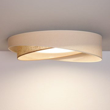 BRILAGI - Dimmbare LED-Deckenleuchte VELVET TWIST LED/36W/230V 3000–6000K Ø 65 cm Wi-Fi Tuya Beacon creme/beige + Fernbedienung